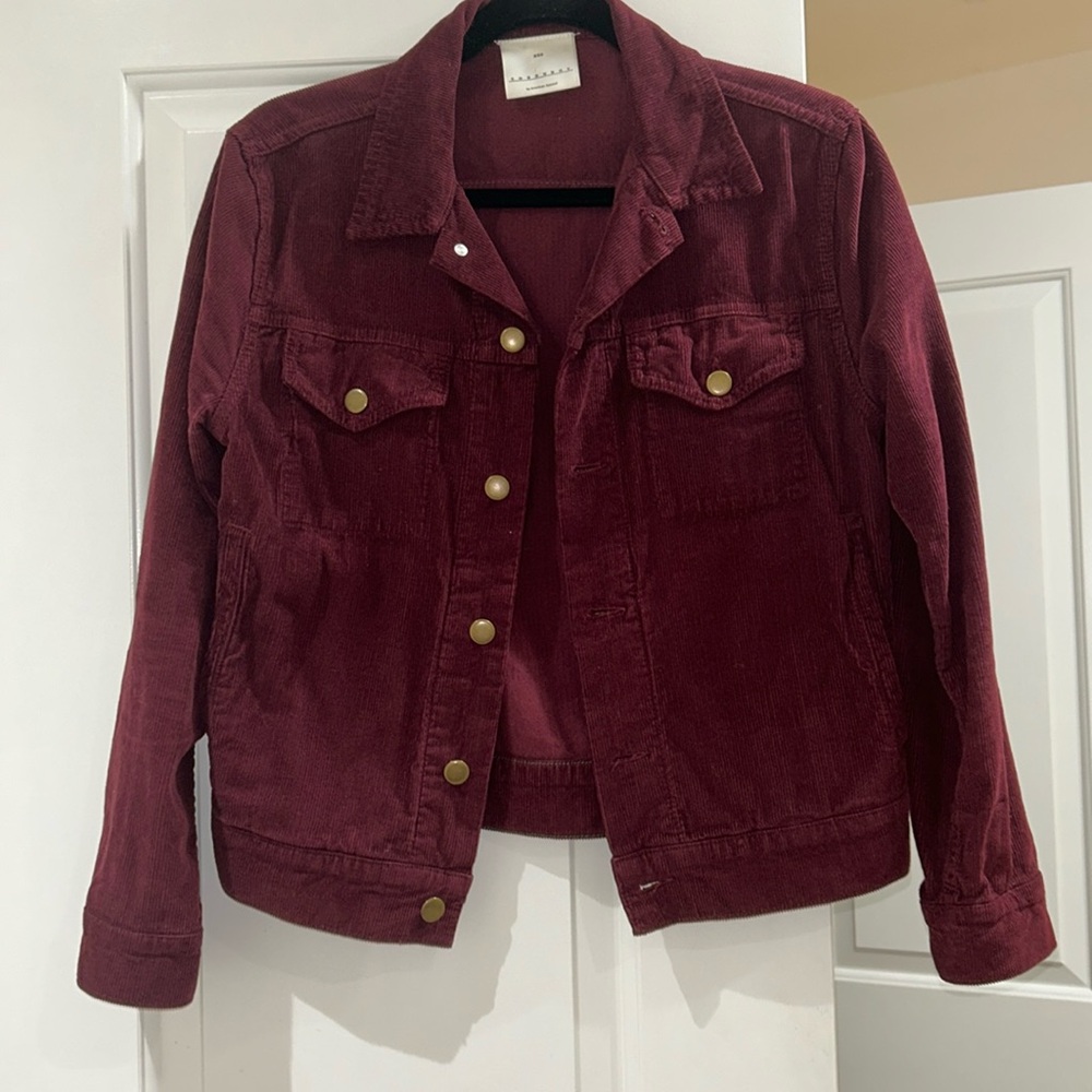 American Apparel corduroy jacket in maroon